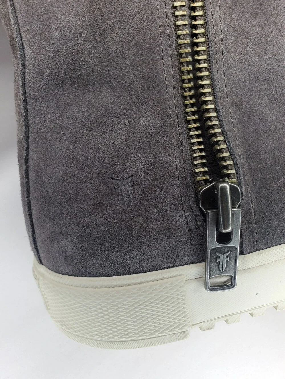 Frye Gia Lug Shearling Double Zip Boot Size 8.5